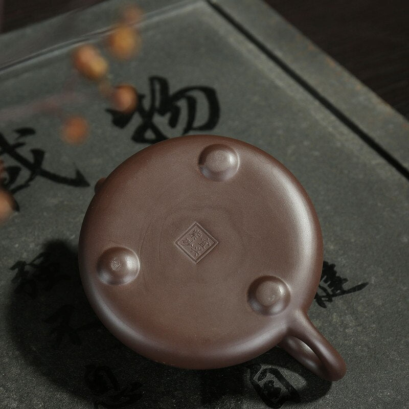 Scritture buddiste realizzate a mano da 185 ml Yixing di teiera di argilla viola piccola capacità tradizionale Kettle cinese Puer Oolong Set da tè