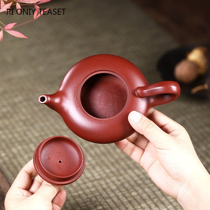 Yixing – théière créative en argile violette de 180ml, théière à filtre Dahongpao de Boutique, service à thé Zisha authentique pour la maison, verres portables
