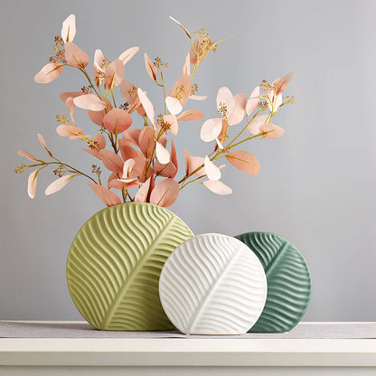Nordic Modern Home Decor Ceramic Flower Vases Decor vardagsrum Interiör Tablett Vas Creative Arts Accessories Decorative