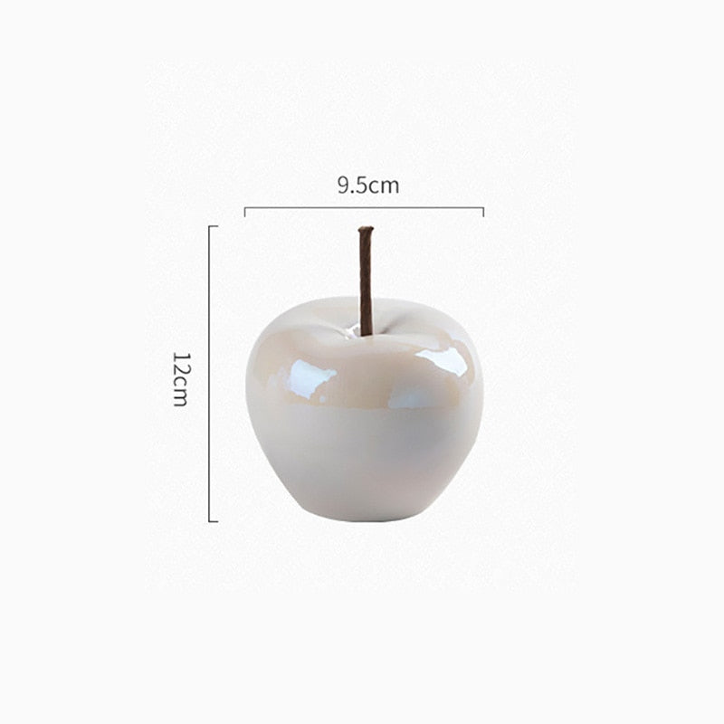 Wine Cabinet Christmas Decorations 2022 Modern Simple LED Translucent Apple Ornaments Household Ceramics Living Room Crafts Home