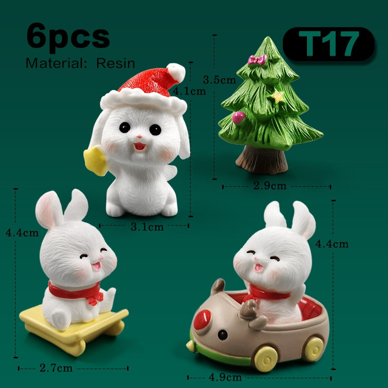 2023ホットクリスマスイースターウサギの人物用ランドスケープホームカワイイルーム装飾ミニチュアフェアリーガーデンデコレーションアクセサリーモダン