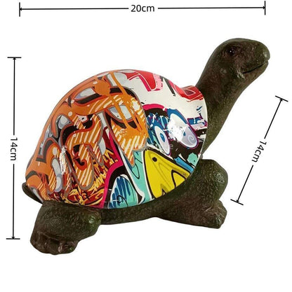 Смоловая черепаха орнамент красочный перевод воды Статуя Украшения дома