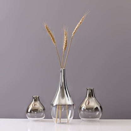 Vaso di vetro Silver Gradient Essiccazione del vaso Nordico Decorazione per la casa Decorazione di fiori Decorazione Regalo di Natale Decorazione per la casa