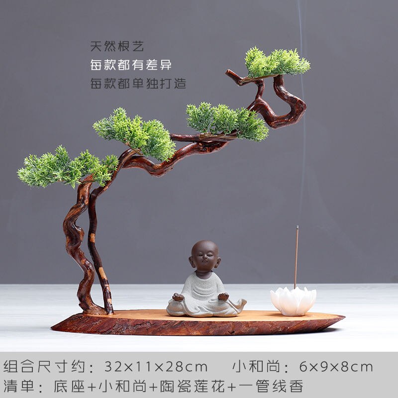 Nowy chiński w stylu Dekoracja werandy rzeźbia korzenia
