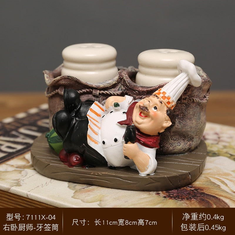 Chef Resin Statue Nordic Abstract Ornaments For Figurines Interior Sculpture Room Home Decor
