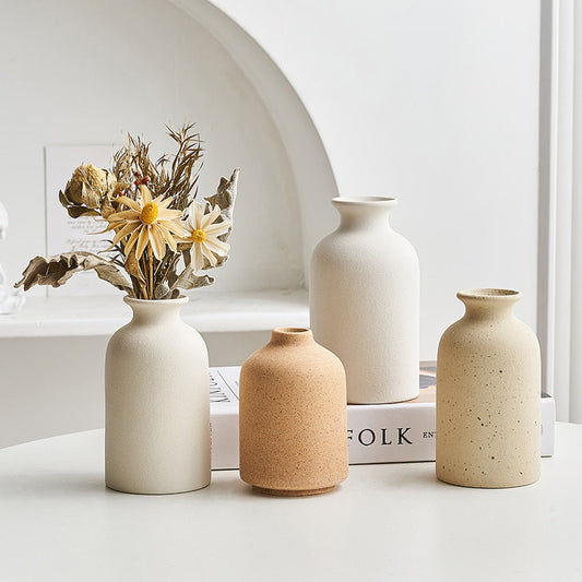 Jednoduchá matná keramická váza nordická domácí obývací pokoj dekorace cachepot pro květiny stůl stůl dekorace svatební dekorace