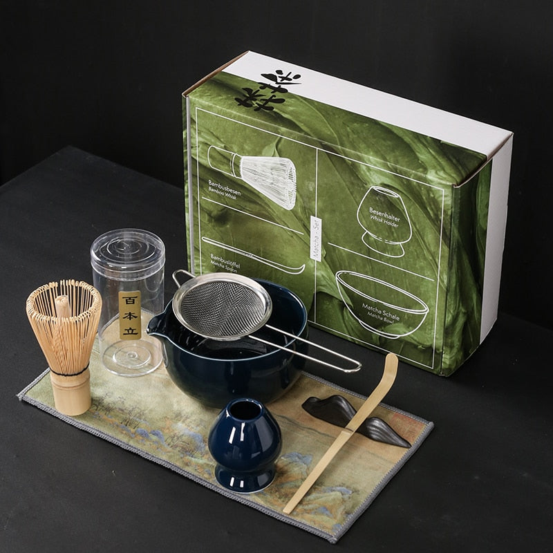 Japońskie garnitury matcha z zrzucaniem ust miski z ceramicznym jajkiem bijak herbaty herbaty Maccha proszek kompaktowy pudełko prezentowe
