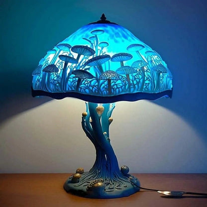 سلسلة نبات الفطر مصباح طاولة ديكور المنزل زخرفة الراتنج النمط الأوروبي الخيال