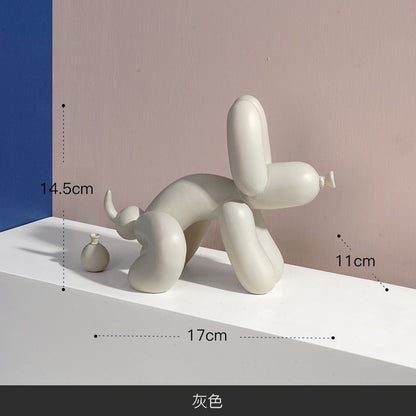 Kodin sisustus ilmapallokoiran patsashartsi käsityöt luova söpö sarjakuva työpöydän sisustus taiteen olohuoneen sisustustarvikkeet