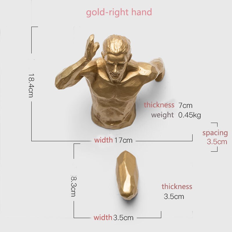 Creative Industrial Style Running Sculpture Resin Living Room Background Wall Decoration Hanging Run Figure Statue Sports Man