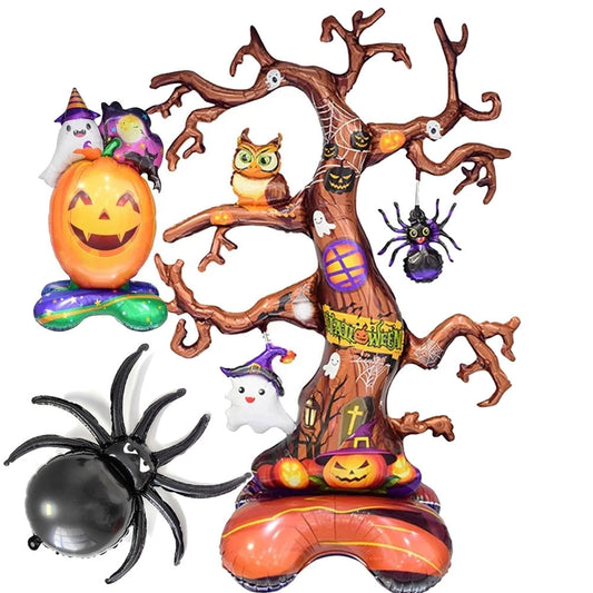 Halloween Inflatable Ghost Tree Balloons Pumpkins Mummy Miko for Outdoor Indoor Yard Halloween Party Kids Inflatable Toy Decor