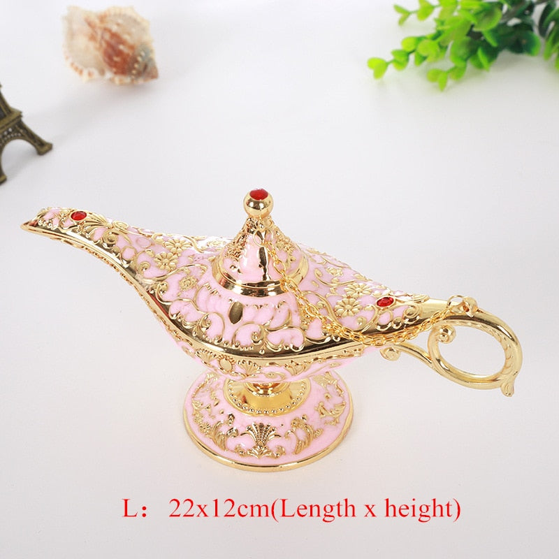 Vintage -legenden Aladdin Lamp Magic Genie Wishing Ligh Tabletop Depor Crafts For Home Wedding Decoration Gave til fest Hjemmeinnredning