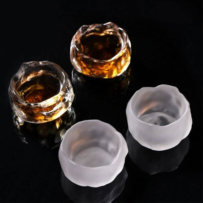 1PC日本スタイルのガラスカップテイスティング透明/冷凍ティーカップコンフマスターティーカップホワイトワインカップウォーターパイプグラス