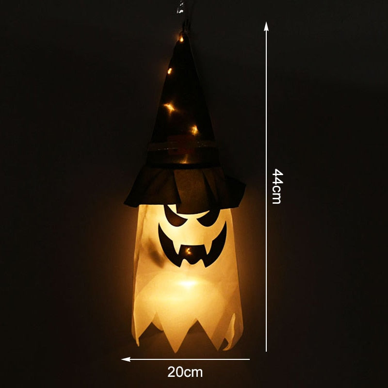 LEDライトハロウィーンハンギングゴーストキッズはハロウィーンパーティー屋外の屋内ホームデコレーション不気味なランプバーホラープロップ2023