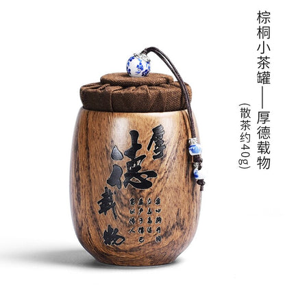 Piccolo tè a sabbia viola caddy imitazione in legno barattolo ceramico barattolo sigillo serbato