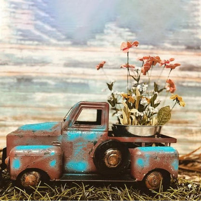 Dekoracja domu retro ciężarówka mini doniczki kwiatowe soczyste sztuczną żywicę rośliny kwiat doniczki biurko biurko