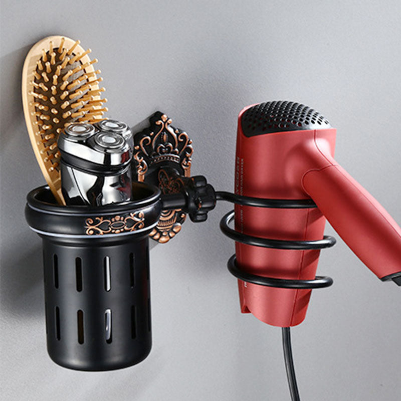 Pemegang Rambut Pemegang Aluminium Antik Bilik Mandi Antik Penyimpanan Kuku Percuma Rak Dinding Pemasangan Penganjur Spiral Stand Toothbrush