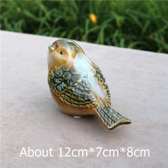 Jemné milenci porcelánu pták miniaturní dekorativní keramická birdie položka figurky plochy Ozdoba řemesla přítomná příslušenství