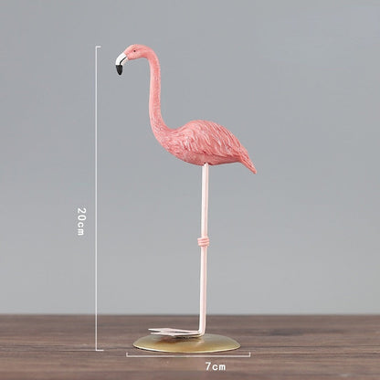 Resin Flamingo Decoration Creative Sculpture Ornament In Living Room Office Desk Gift for Friends Home Decoration