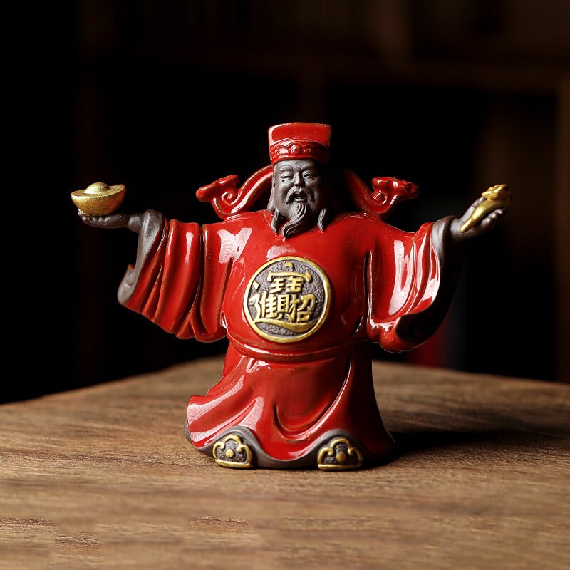 Ceramika Bóg Fortune Postacie Ozdoba Statua, Chińskie Domowe salon ganek