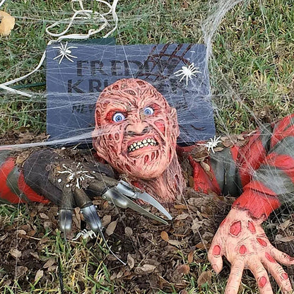 Halloween creepy krueger gravwalker skulptur gård skytte rekvisita dekoration prydnad halloween skulptur dekoration prydnad