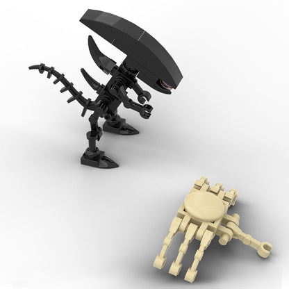 GoBricks Alien and Faces Hugger Build Back Tahsilat Modeli Oyuncak Mini Aksiyon Şekil Klasik Tuğla Oyuncaklar Çocuklar Hediye