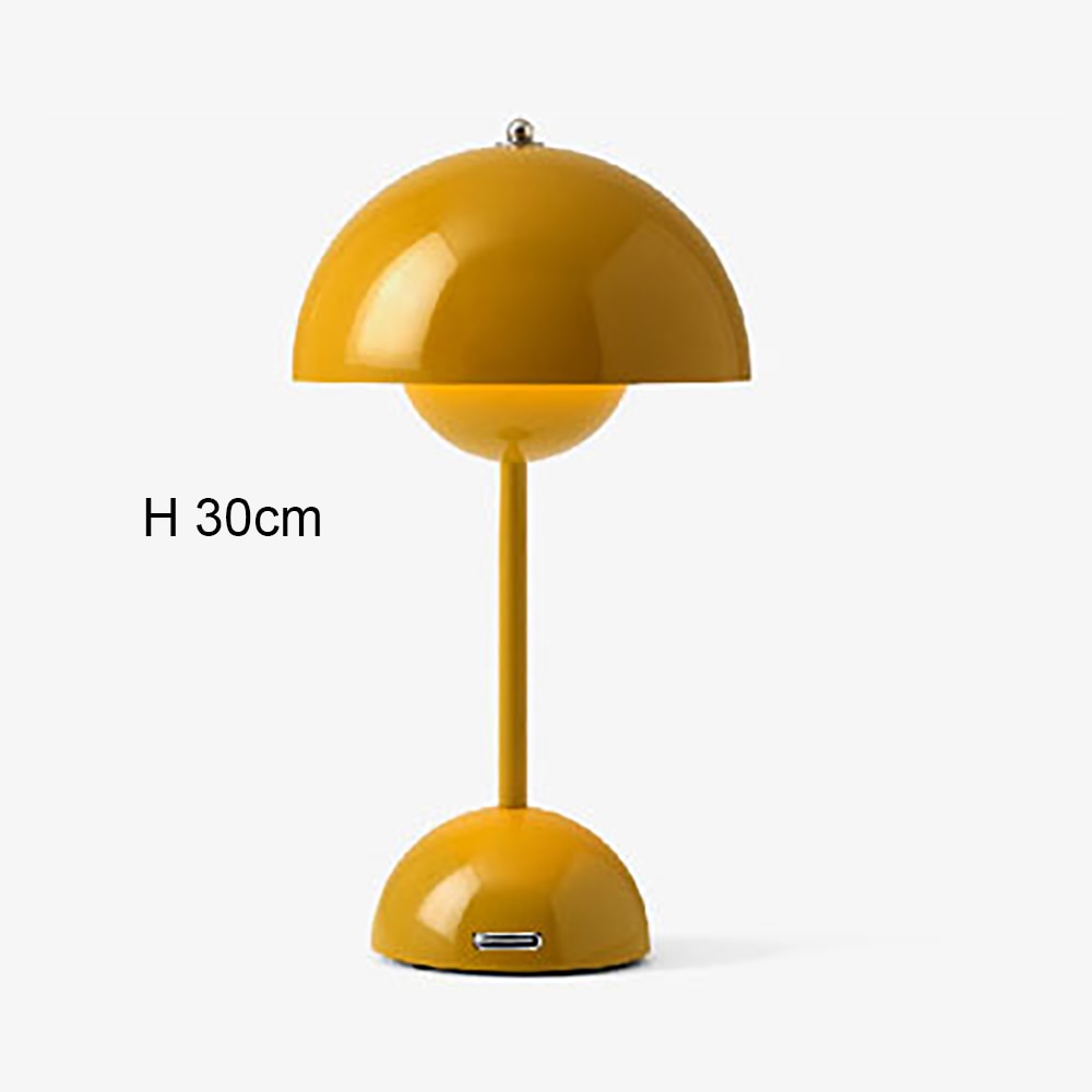 Mushroom Flower Bud Oppladbar LED -bordlamper Desk Lys for soveromsspising Touch Night Light Simple Modern Hoom Decoration