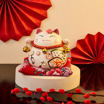 غرفة الإبداعية السيراميك Maneki Neko حصالة على شكل حيوان اليابانية محظوظ القط فنغ شوي المنزل حصالة حصالة غرفة المعيشة الديكور الهدايا