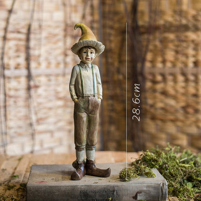 Mushroom Boy Resin ornamenten Fairy Tales Figurines Elf Geschenken voor huis woonkamer