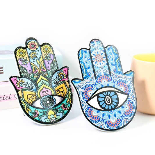 파티마 벽의 매달려 장식 입구 집 장식 절묘한 풍수 공예 선물의 개인화 된 다채로운 세라믹 장식 손.