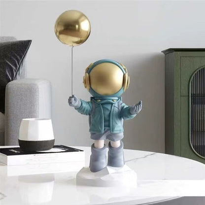 宇宙飛行士のフィギュア玩具彫像宇宙飛行士ルーム装飾置物の置物デスクトップ装飾彫刻北欧の屋内クリスマス飾り