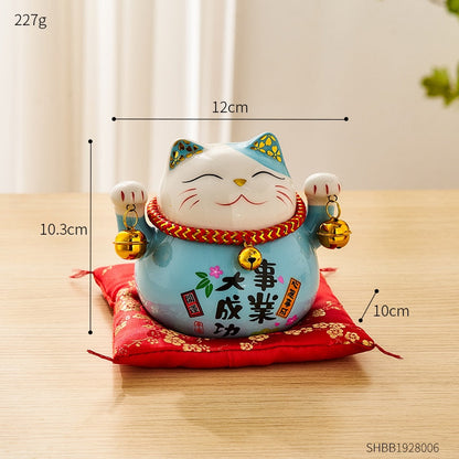 Творческая комната Керамика Манеки Неко Пигги Банк Японский Счастливый кот фэн Шуи домой Фортуна Деньги ящик для гостиной