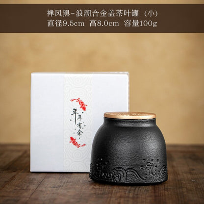 Latas chinesas de chá de cerâmica