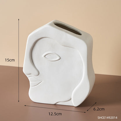 Streszczenie ludzkich twarzy wazony ceramiczne rzemiosło dekoracja domowych