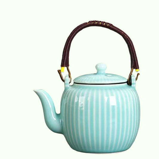 Teko keramik Cina yang indah dengan filter 800ml Mug Teapot untuk Teh Ketel Puer Teh Pot Set Teapot Teh Teh Service Service Clay