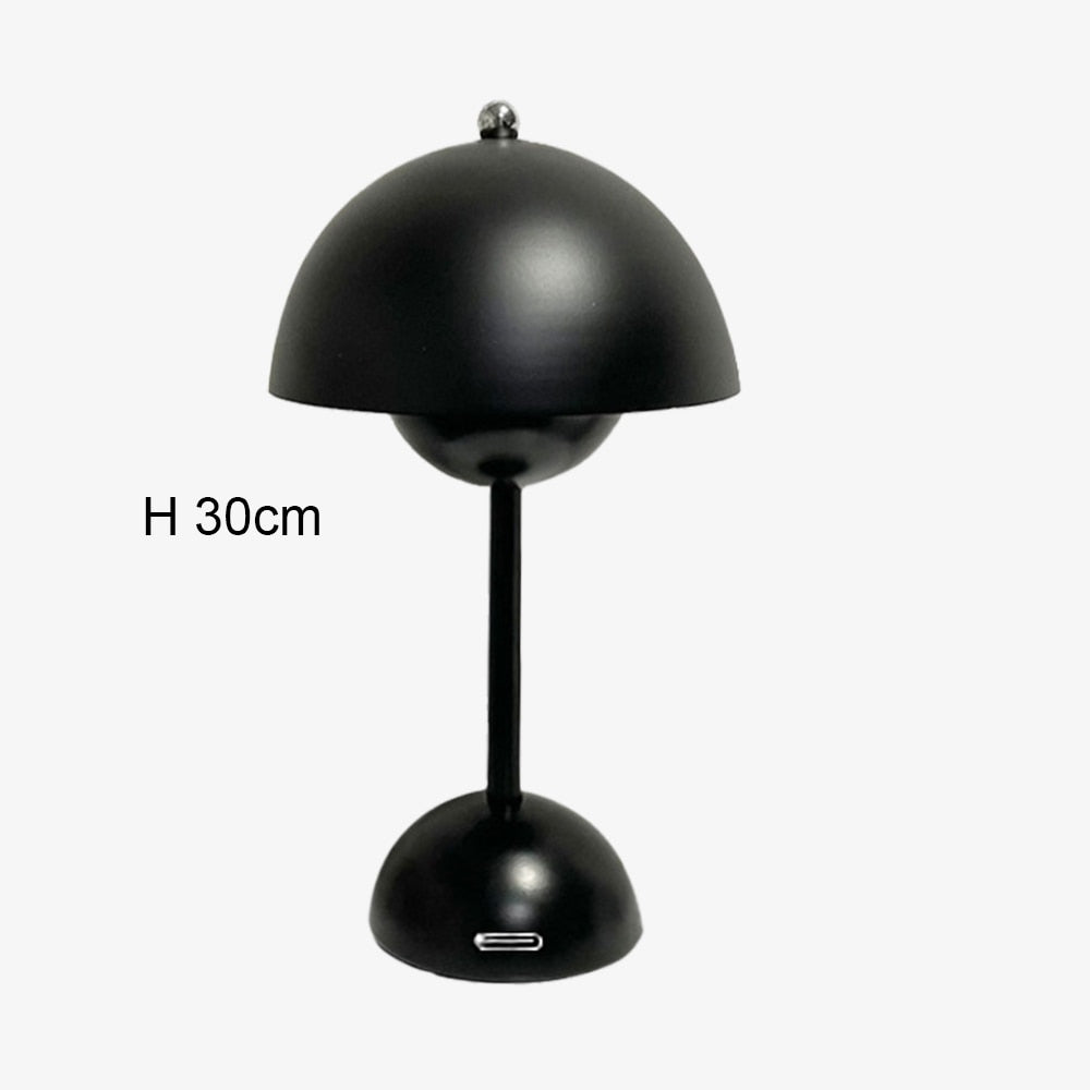 Mushroom Flower Bud Rechargeable LED Table Lamps Desk light for Bedroom Dining Touch Night Light Simple Modern Hoom Decoration