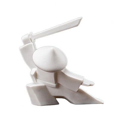 Creative Ceramic Samurai Knight Desktop ornamentos