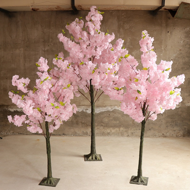 Kunstig kirsebærblomst træ bryllupsdekoration simulering blomster indkøbscenter hotel fest dekoration hjem ønsker træ dekoration