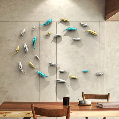 ゲストウォールデコレーションペンダントウォールデコレーションウォール創造性ベッドルームルームレイアウトレストランの壁の装飾魚