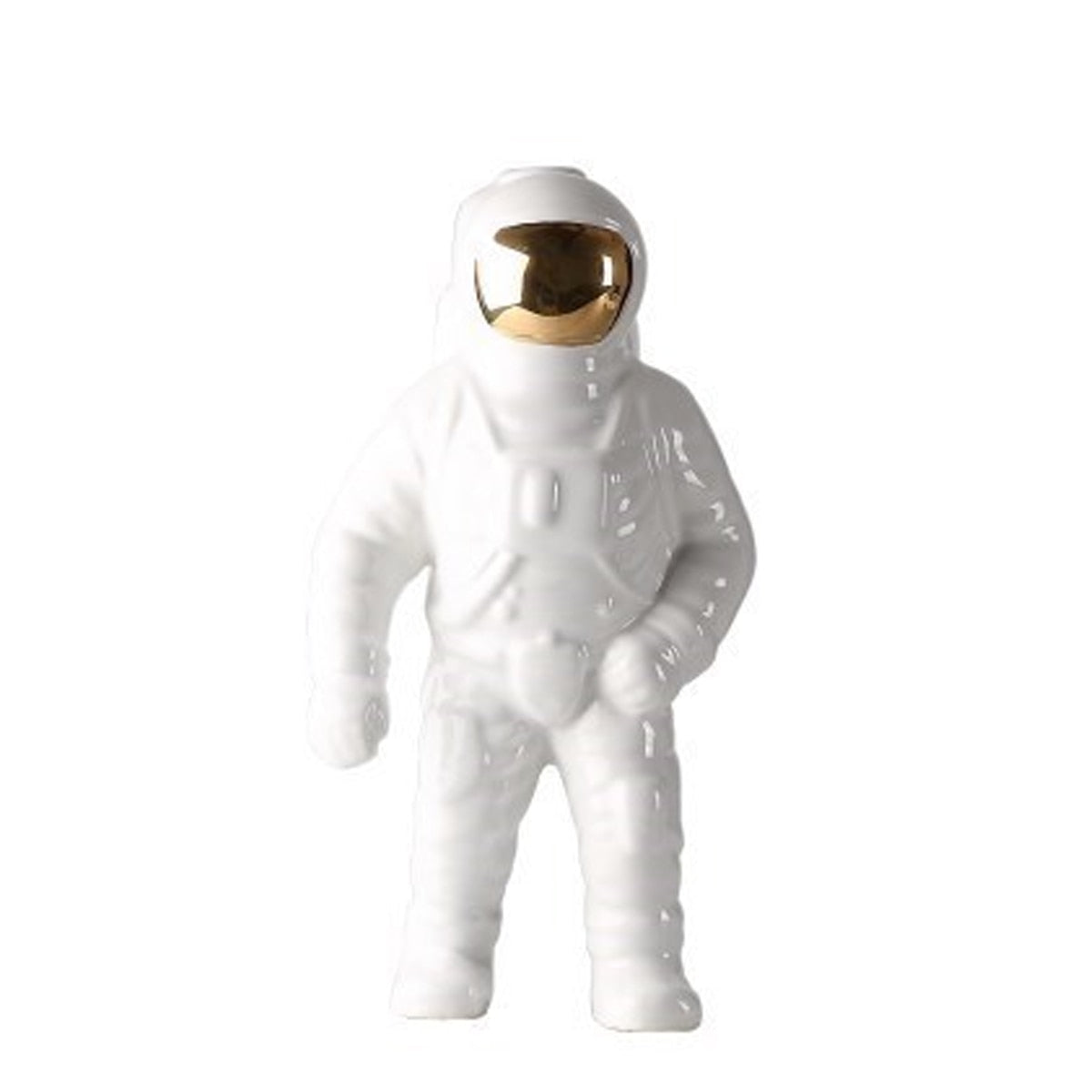איש חלל זהב פיסול אסטרונאוט אגרטל קרמיקה קריאייטיב מודרני מודרני קוסמונאוט קישוט פסל שולחן שולחן שולחן