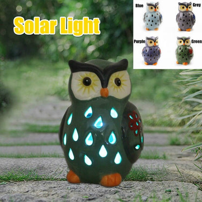 Solar Powered Owl Light Ceramic Light for Deck Yard Garden Home Pathway  Landscape for Decoration Home Decor