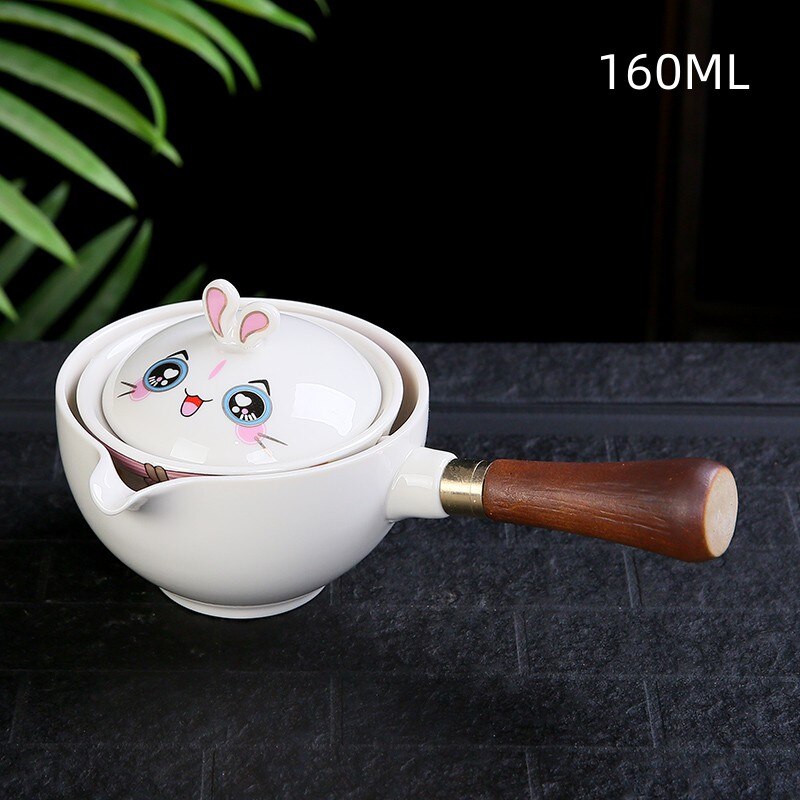 Keramisk glas tekanna kinesisk gongfu te potten 360 rotation te maker automatisk enda potten tekanna för te