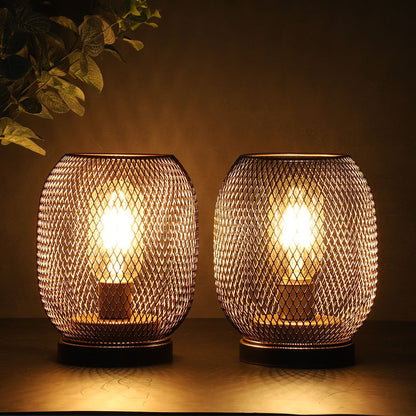 2pcs logam sangkar meja lampu bulat berbentuk bateri lantern lampu tanpa wayar untuk majlis perkahwinan parti rumah hiasan lilin