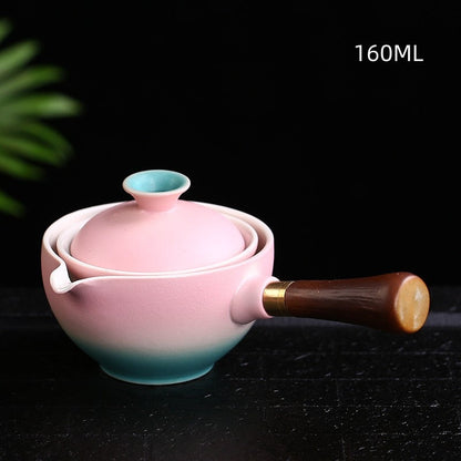 Teiera in vetro in ceramica TEA GONGFU cinese Gongfu 3 360 ROTAZIONE TEA TEA AUTOMATICO POTURA POTTA PER TEA