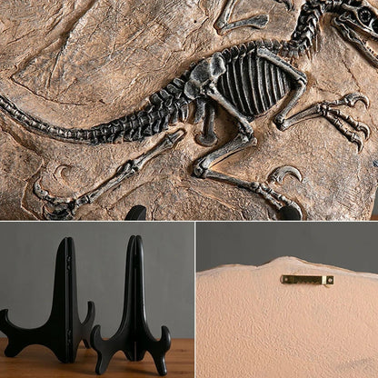 Estátua de resina fóssil de dinossauros criativos Decoração de artesanato Retro estátua em miniatura em miniatura sala de estar interna Decoração de lembrança domiciliar presente