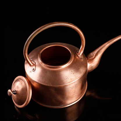 2L/3L Tybetańska długa jadła miedziana czajnik ręcznie robiony czerwono -miedziany czajnik wrzące woda czajnik herbata infuzer czysty miedziany zestaw herbaty