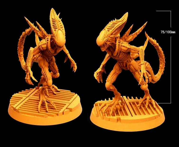 1/17 100 mm 1/24 kits de modelo de resina de 75 mm Figura alienígena sin color DW-102