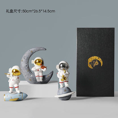 Творческая смола скульптурное украшение астронавта домашняя гостиная книжный шкаф орнамент