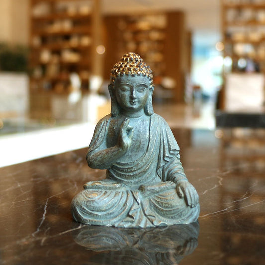 Fanbmlty mini boeddha -standbeeld hars figurinetuindecoratie huizendecoratie