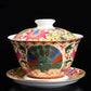 Palais émail motif Dragon en céramique Gaiwan chinois tasse à thé faite à la main bol à thé de voyage accessoires de service à thé à la maison verres 170ml